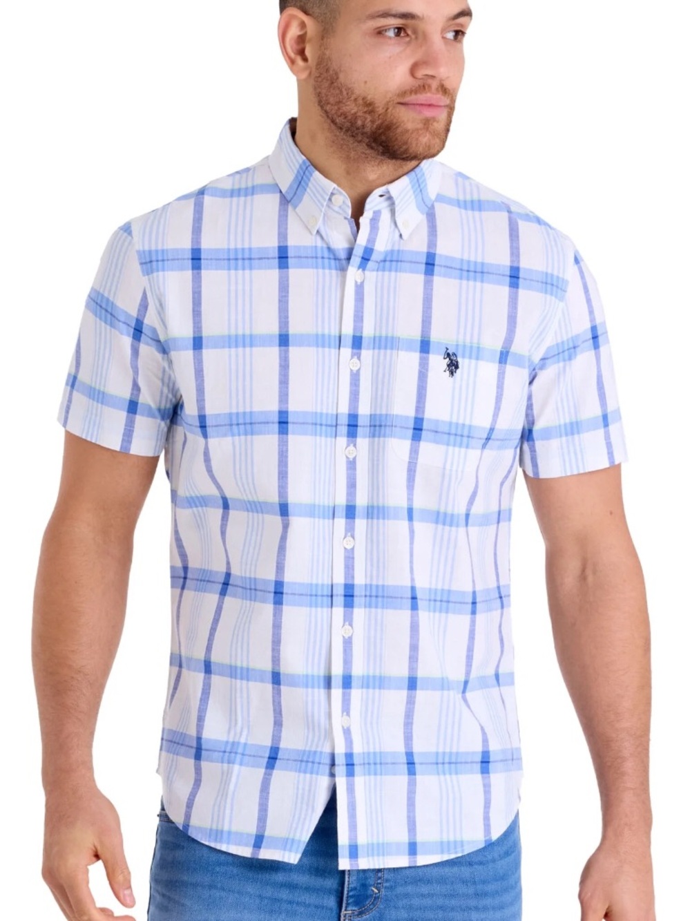 U.S. Polo Assn. Men's Short Sleeve Buttondown Shirts